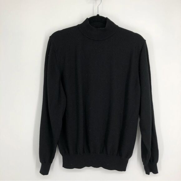 NORDSTROM Merino Wool Black Sweater Womens Size XL - Picture 1 of 6